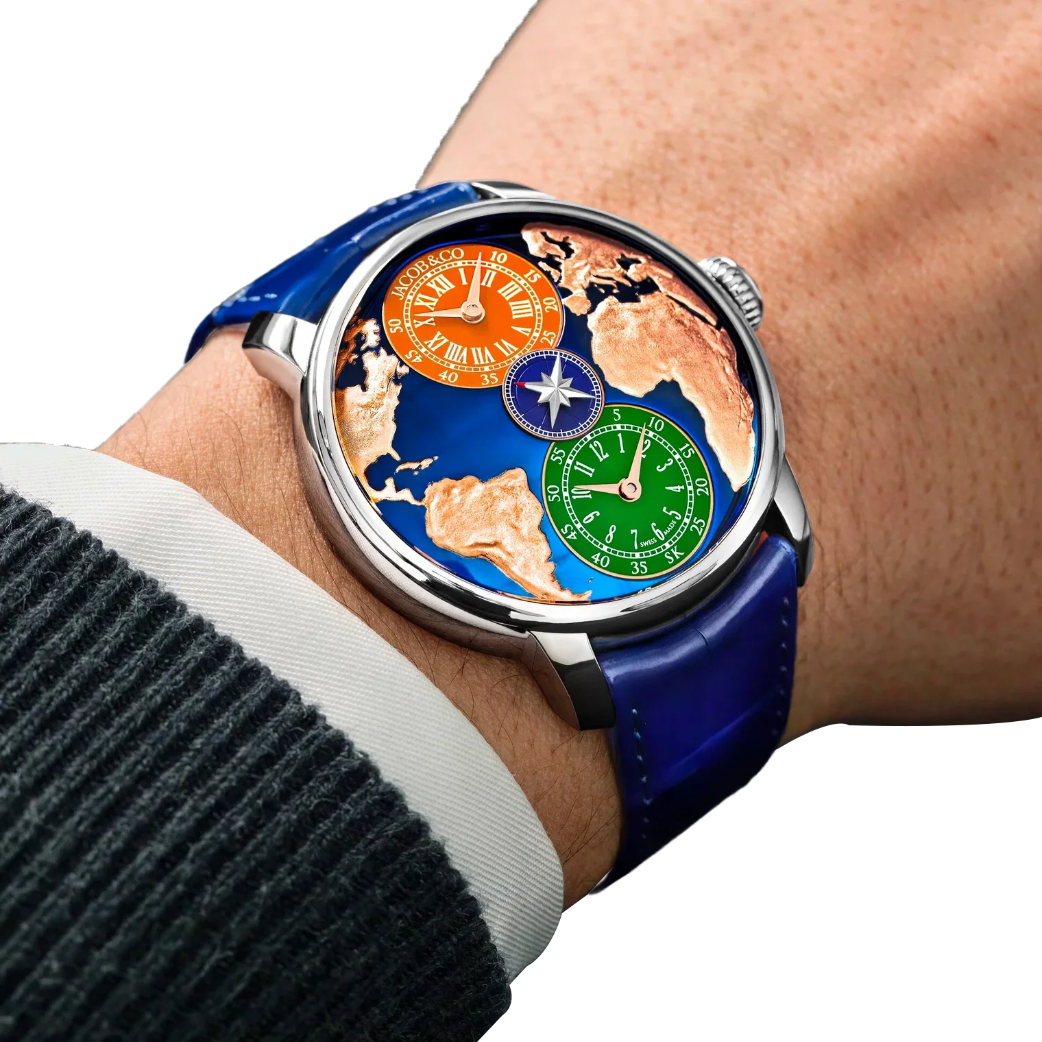 The World Is Yours Dual Time Zone Salman Khan 43mm Stainless Steel Automatic Winding DT100.10.AB.AA.ABALA