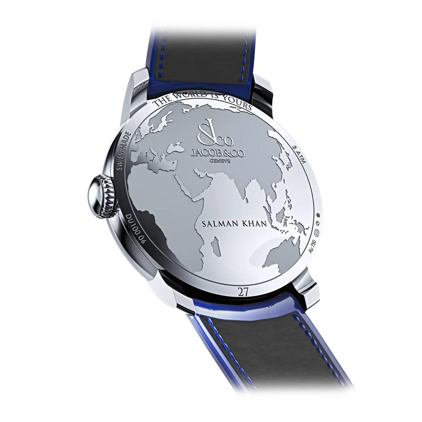 The World Is Yours Dual Time Zone Salman Khan 43mm Stainless Steel Automatic Winding DT100.10.AB.AA.ABALA