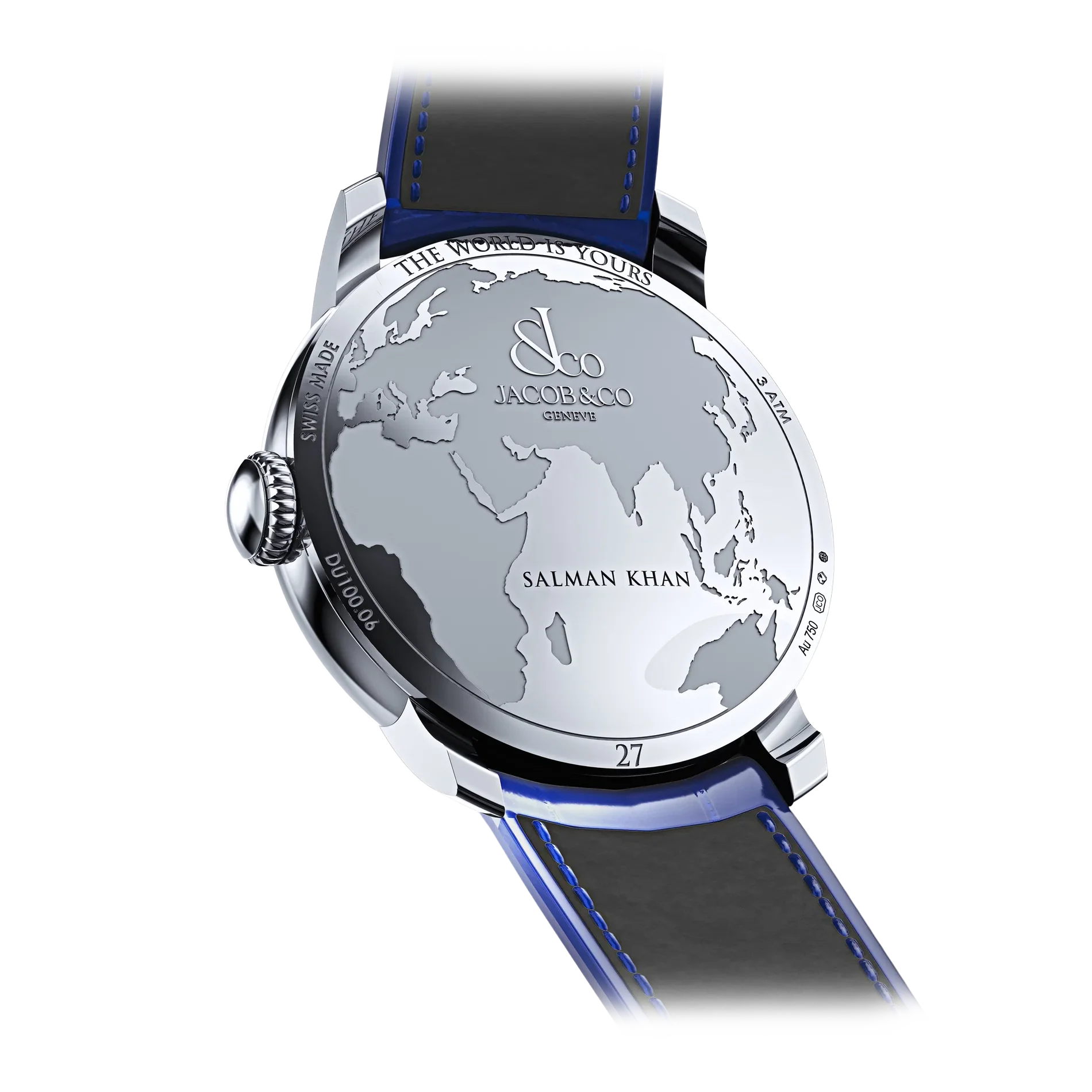 The World Is Yours Dual Time Zone Salman Khan 43mm Stainless Steel Automatic Winding DT100.10.AB.AA.ABALA