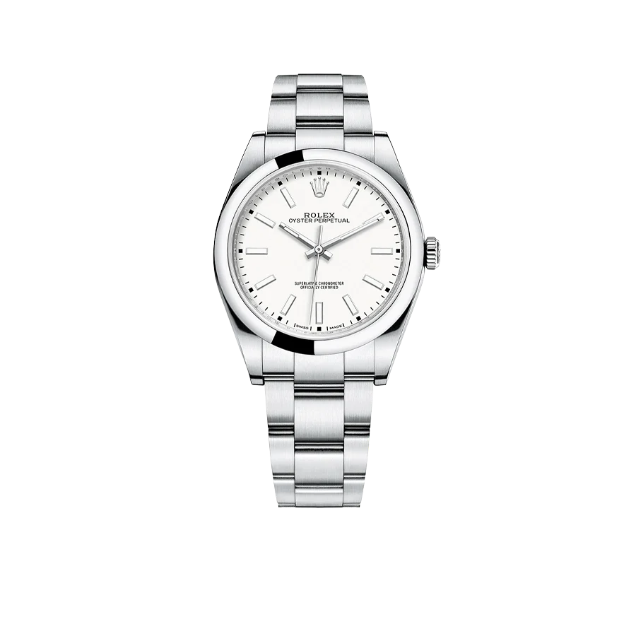 Oyster Perpetual 39mm Stainless Steel WhiteDial Men Watch 114300-0004 New 2025