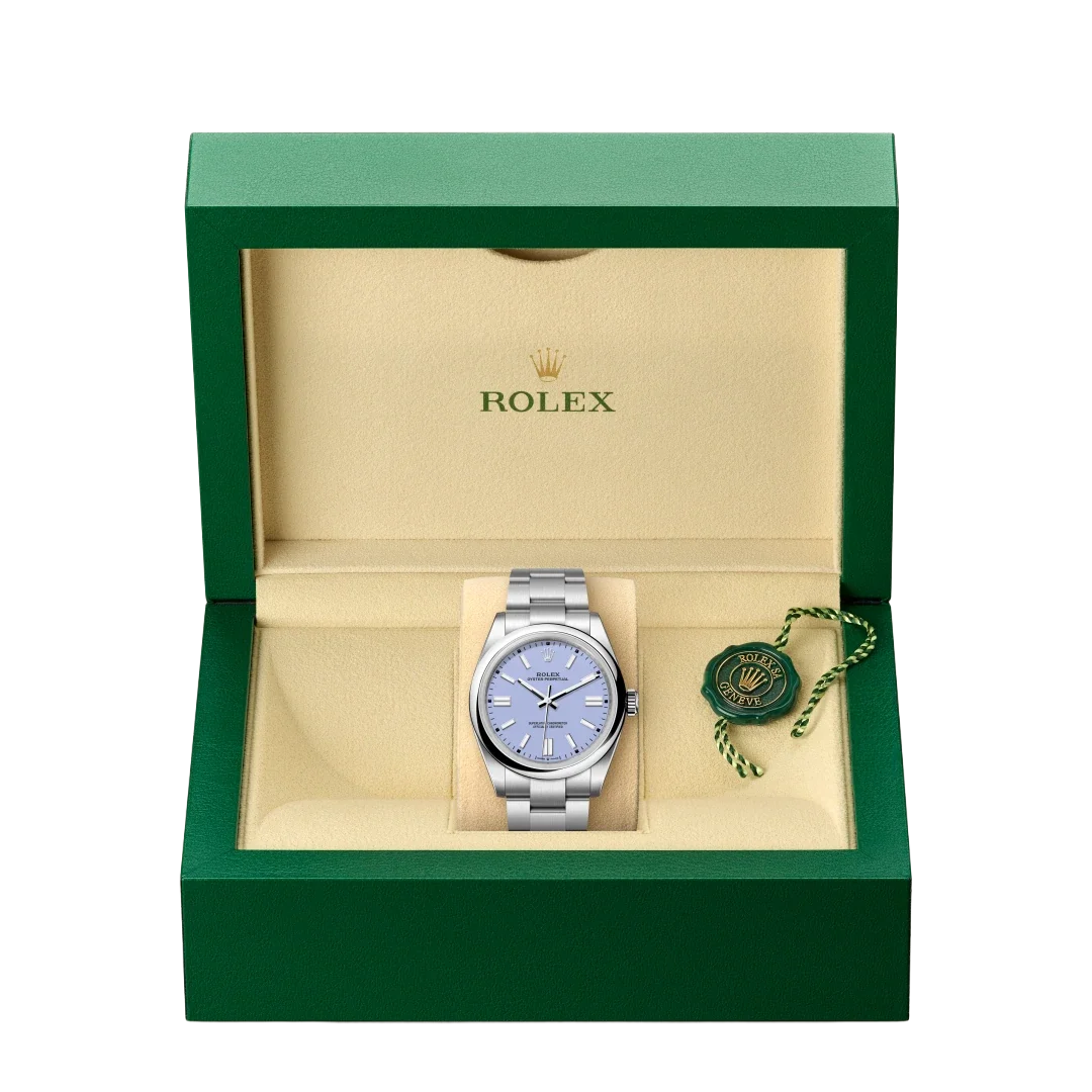 Oyster Perpetual 41mm Stainless Steel Lavender Dial Men Watch 134300-0012 New 2025