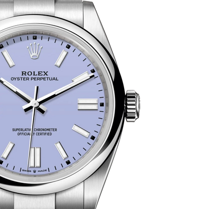 Oyster Perpetual 41mm Stainless Steel Lavender Dial Men Watch 134300-0012 New 2025