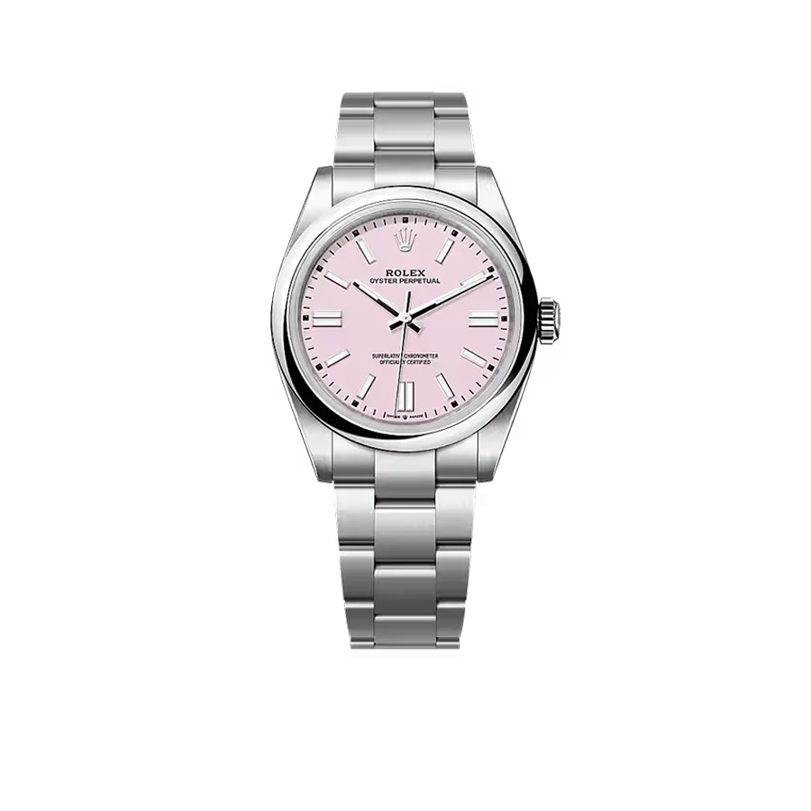 Oyster Perpetual 41mm Stainless Steel Candy Pink Dial Men Watch 134300-0013 New 2025
