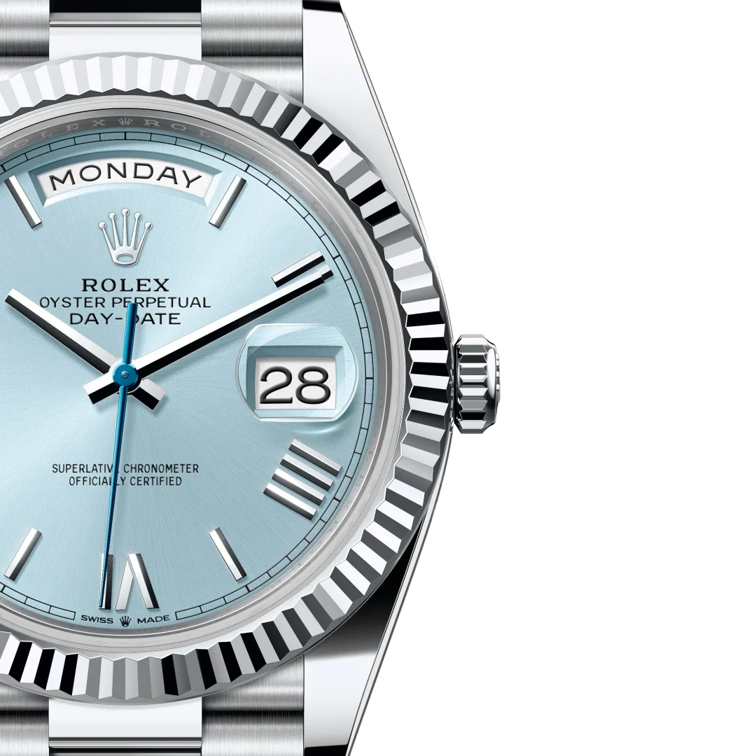 President Day-Date 40mm Ice Blue Dial Platinum Mens Watch 228236