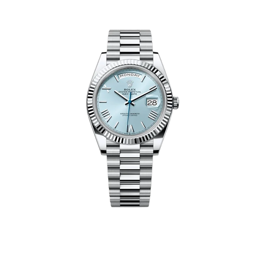 President Day-Date 40mm Ice Blue Dial Platinum Mens Watch 228236