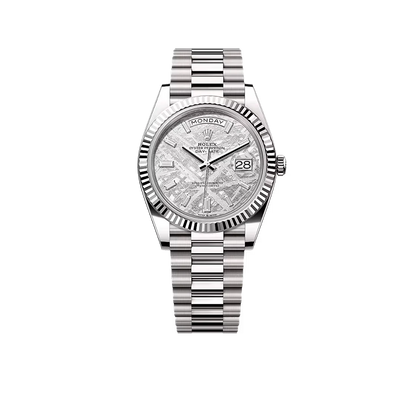 Day-Date 40 228239 White Gold Meteorite Diamond Dial