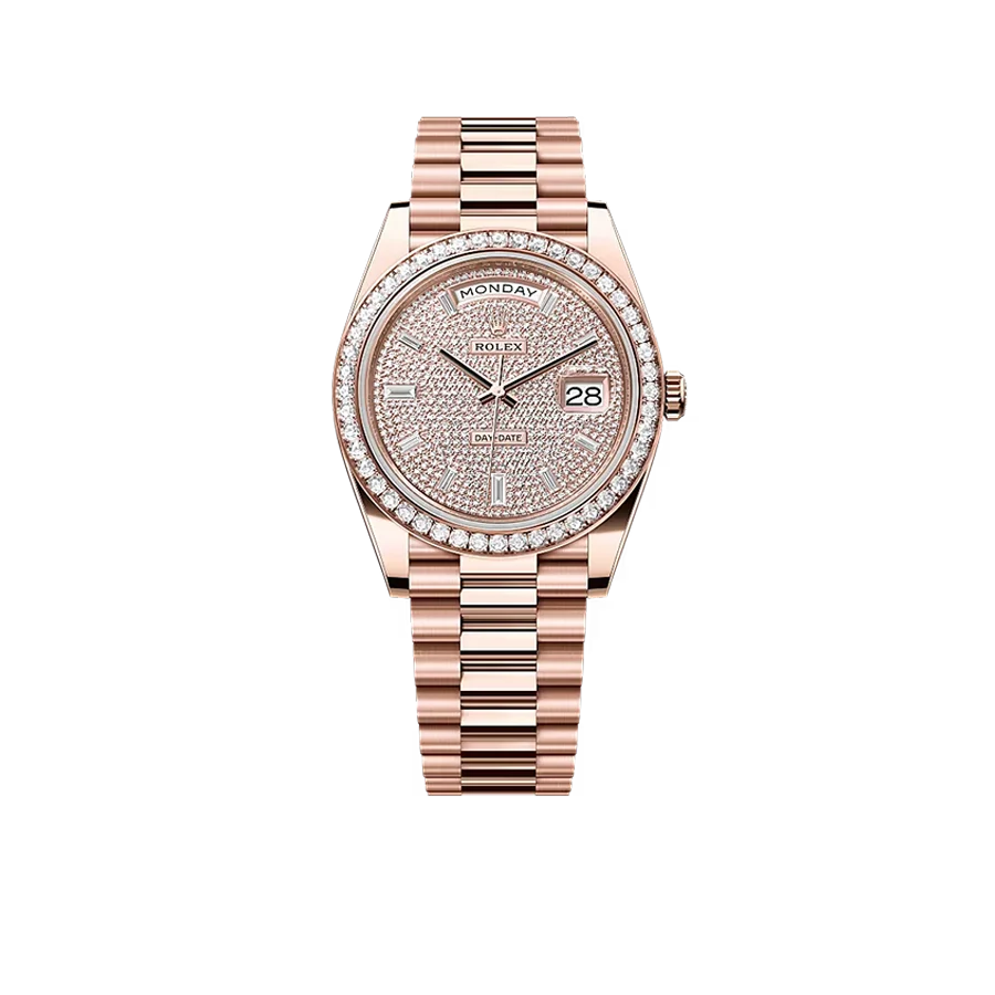 Day-Date 40 228345RBR Rose Gold Diamond Dial Diamond Bezel New 228345rbr-0002