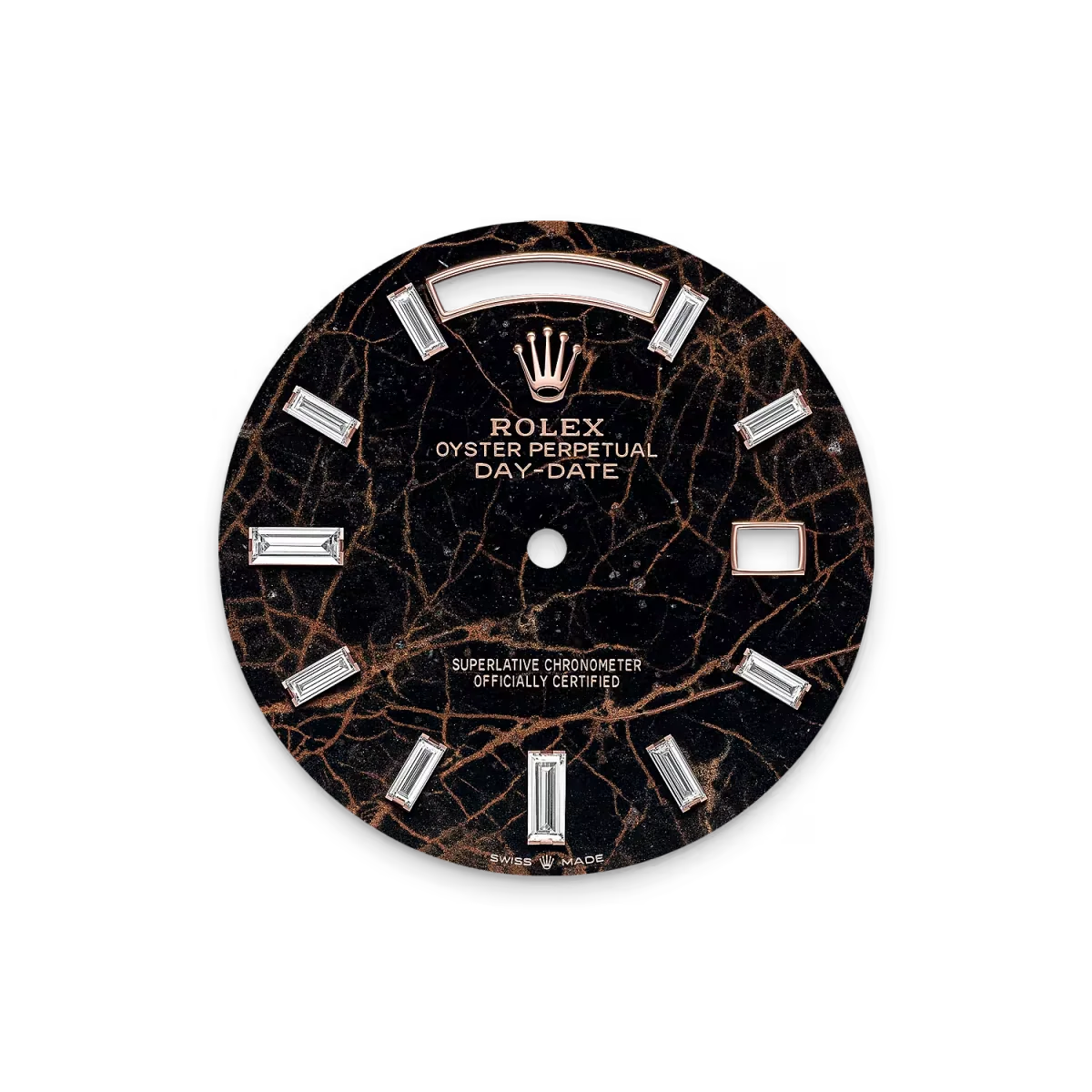 Day-Date 40 228345RBR Rose Gold Eisenkiesel Diamond Dial Diamond Bezel