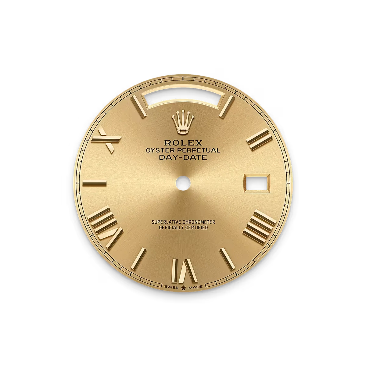 Day-Date 40 228348RBR Yellow Gold Diamond Bezel Champagne Roman Dial