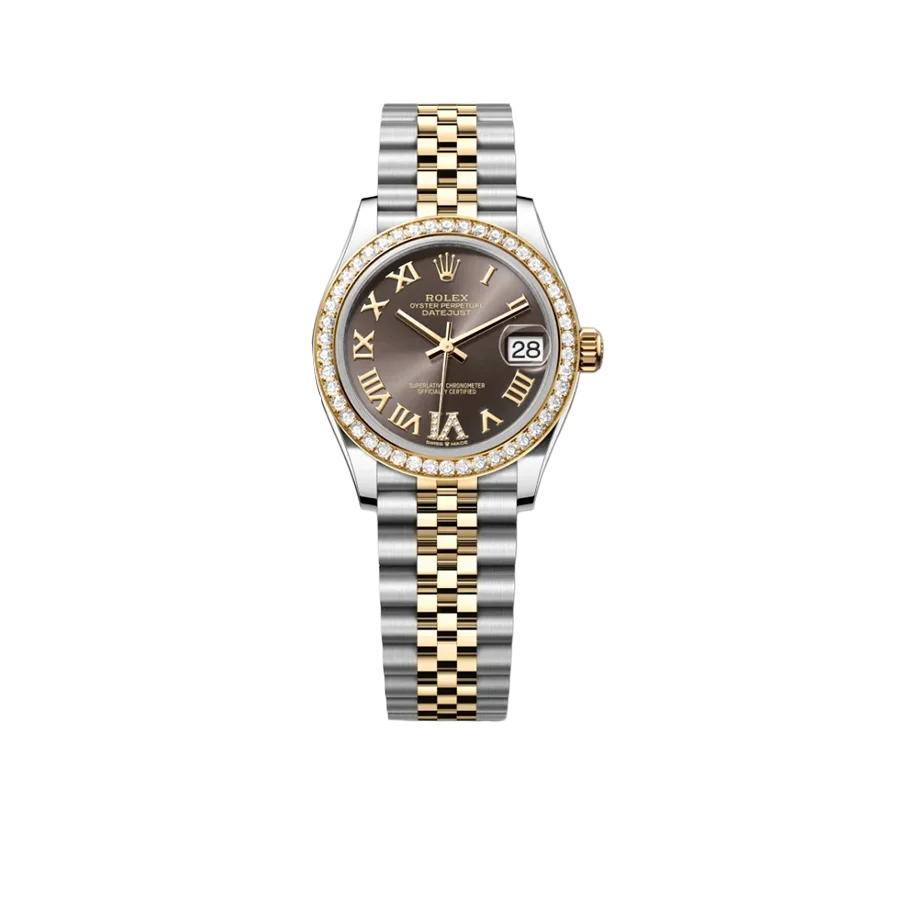 Lady-Datejust 31 mm, Oystersteel, yellow gold and diamonds M278383RBR-0018