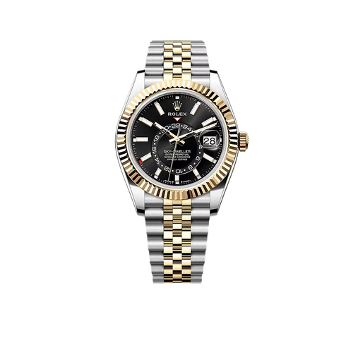 Sky-Dweller 42 mm Oyster, Oystersteel and Yellow Gold 336933 Bright Black