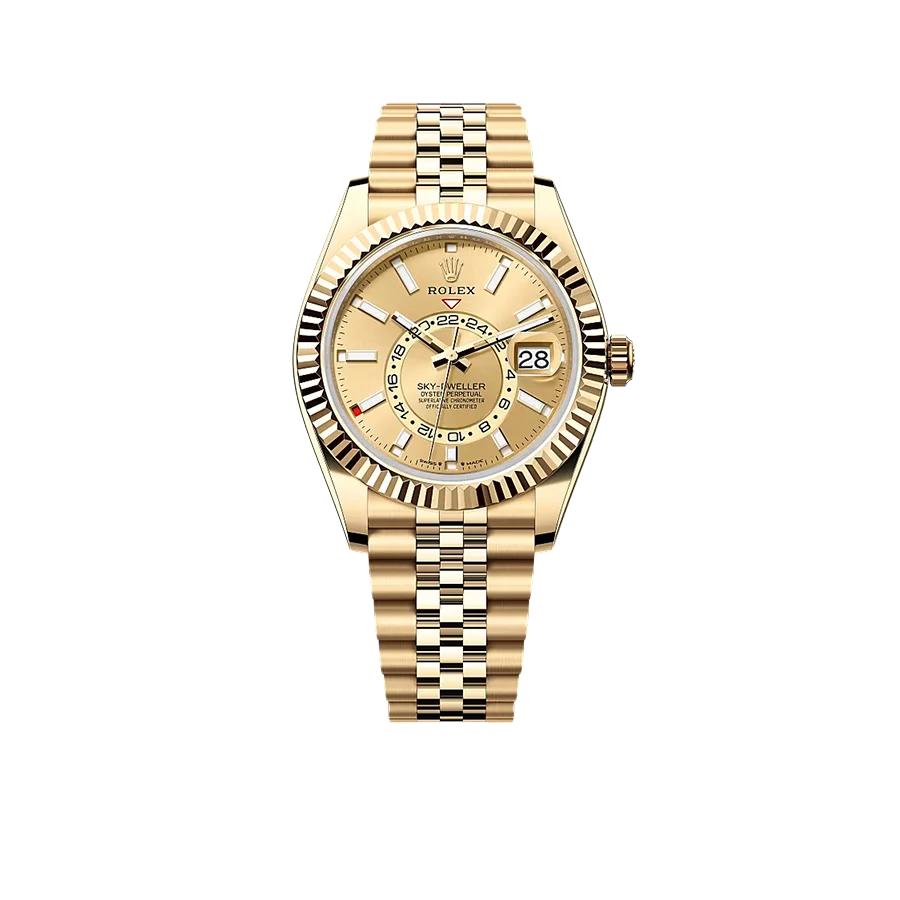 Sky-Dweller 42mm Oyster Yellow Gold 336938 Champagne-colour