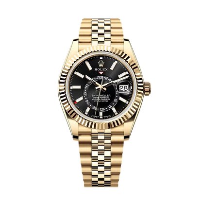 Sky-Dweller 42mm Oyster Yellow Gold 336938 Bright Black