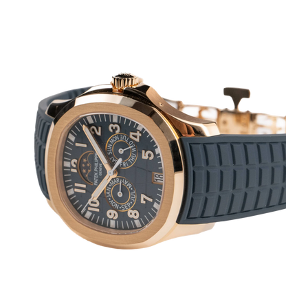 Aquanaut Luce 40mm 5261R-001 Annual Calendar Moon Phases Rose Gold Blue-Gray Dial