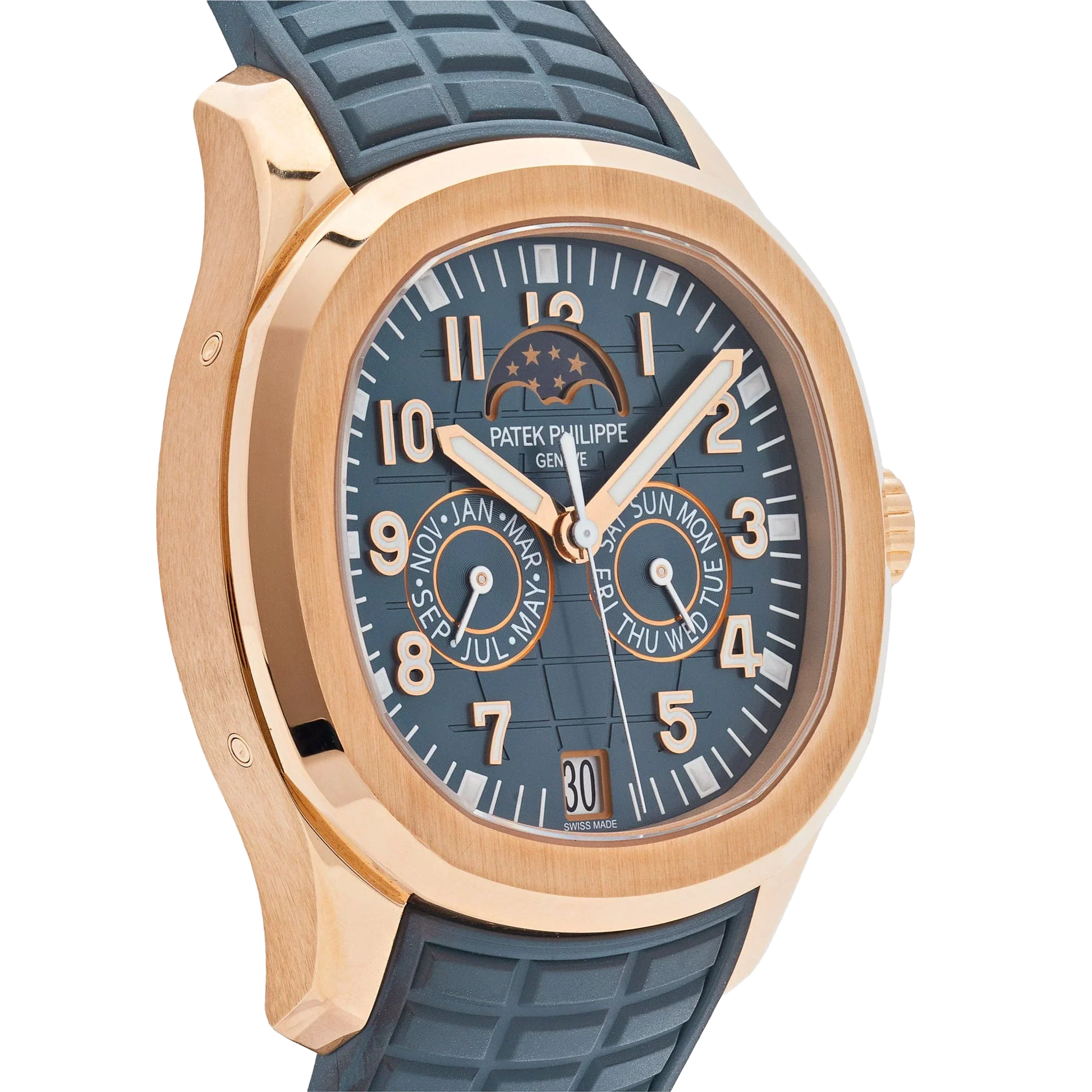 Aquanaut Luce 40mm 5261R-001 Annual Calendar Moon Phases Rose Gold Blue-Gray Dial