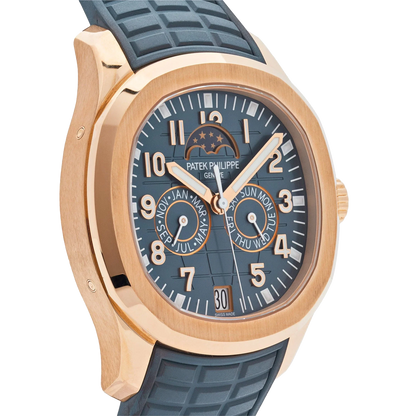 Aquanaut Luce 40mm 5261R-001 Annual Calendar Moon Phases Rose Gold Blue-Gray Dial