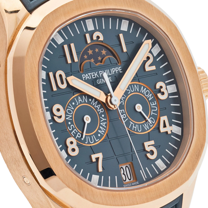 Aquanaut Luce 40mm 5261R-001 Annual Calendar Moon Phases Rose Gold Blue-Gray Dial