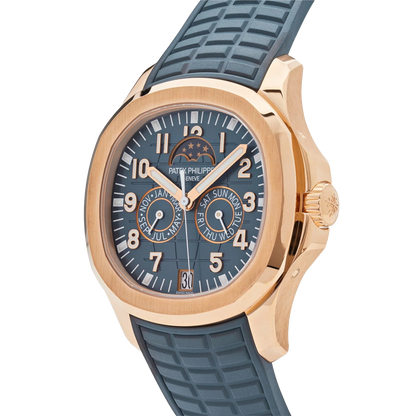 Aquanaut Luce 40mm 5261R-001 Annual Calendar Moon Phases Rose Gold Blue-Gray Dial