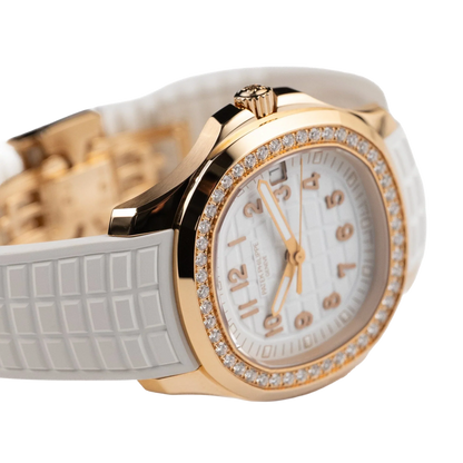 Aquanaut Luce 39mm 5268/200R-001 Rose Gold White Dial Diamond Bezel
