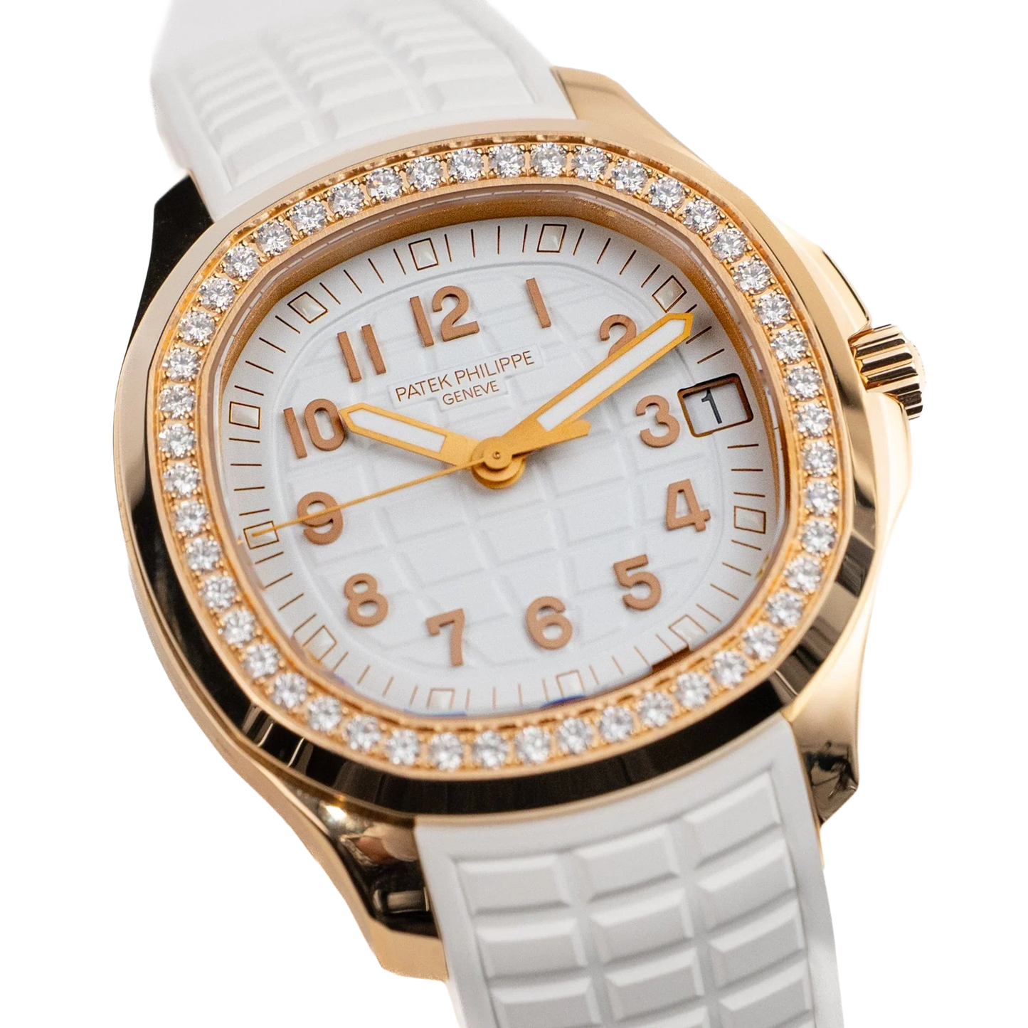 Aquanaut Luce 39mm 5268/200R-001 Rose Gold White Dial Diamond Bezel