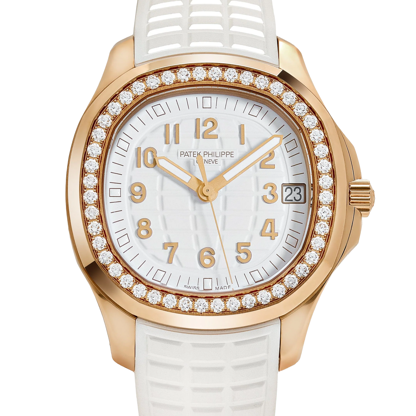 Aquanaut Luce 39mm 5268/200R-001 Rose Gold White Dial Diamond Bezel