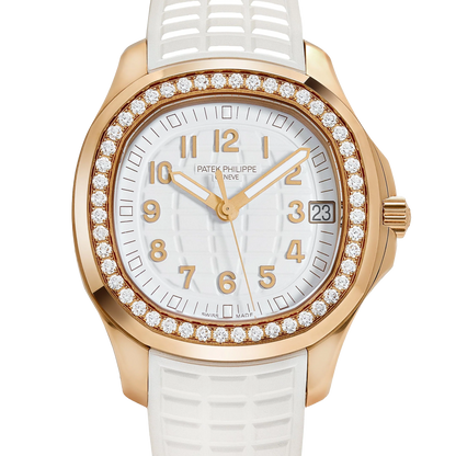 Aquanaut Luce 39mm 5268/200R-001 Rose Gold White Dial Diamond Bezel