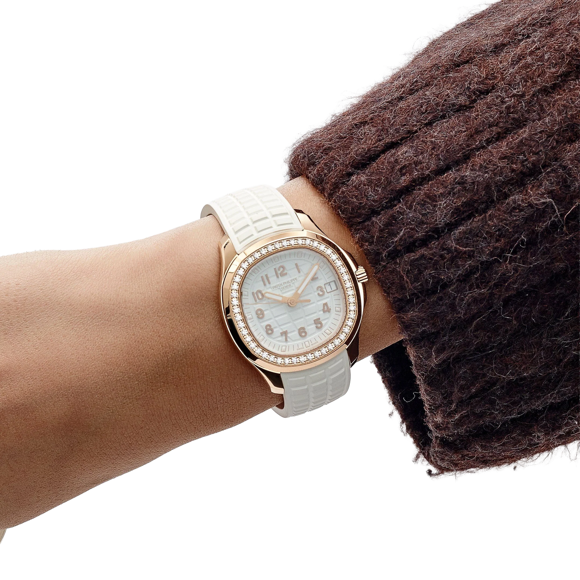 Aquanaut Luce 39mm 5268/200R-001 Rose Gold White Dial Diamond Bezel