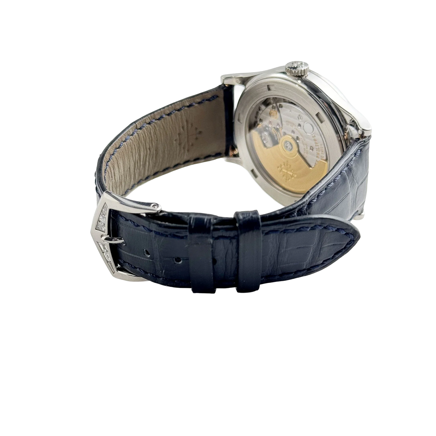 Calatrava 38mm 5298P-012 Platinum Black Diamond Dial Diamond Bezel