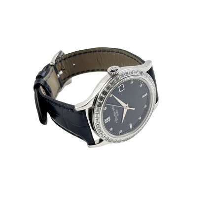 Calatrava 38mm 5298P-012 Platinum Black Diamond Dial Diamond Bezel