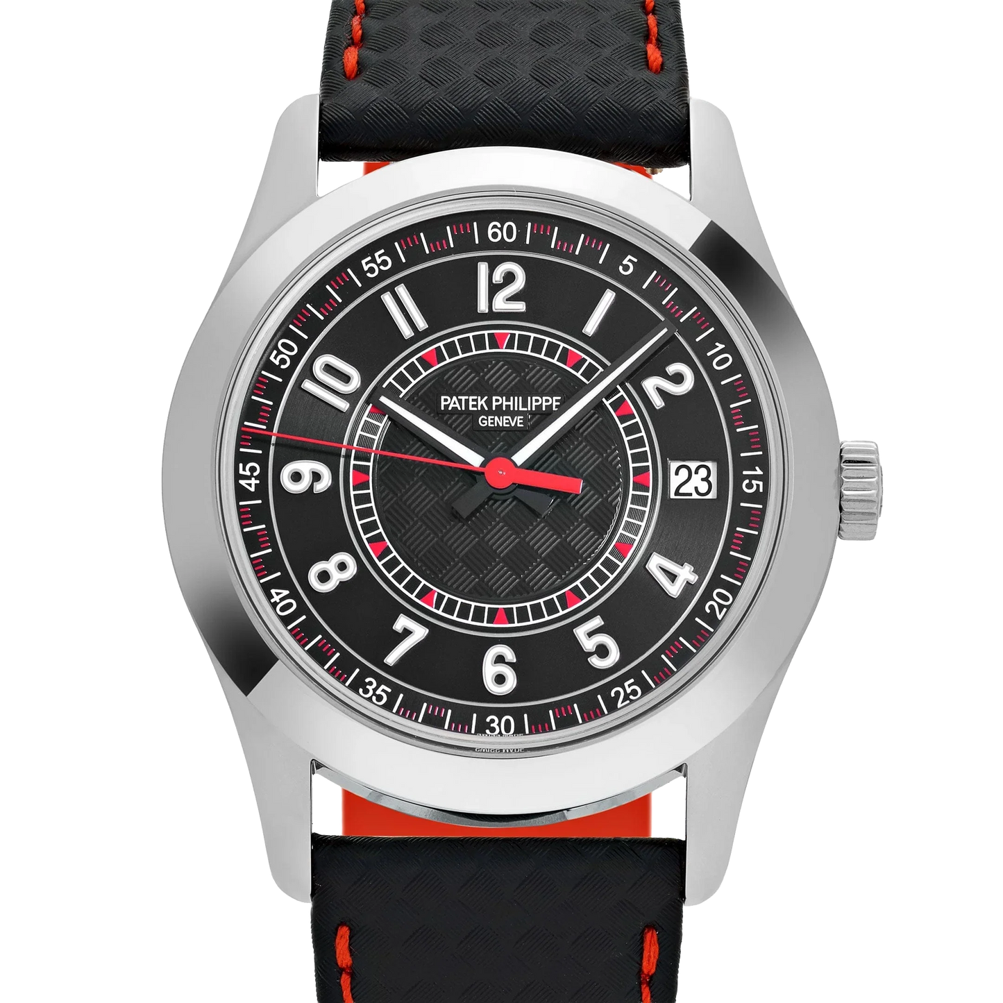 Calatrava 40mm 6007G-010 White Gold Red Accents