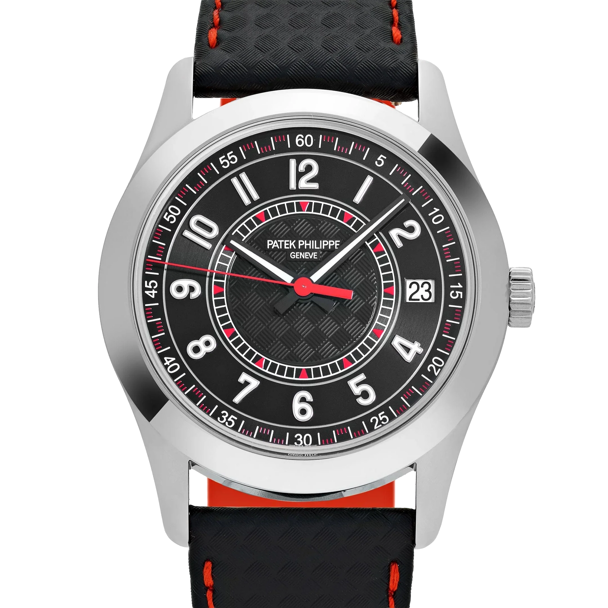 Calatrava 40mm 6007G-010 White Gold Red Accents