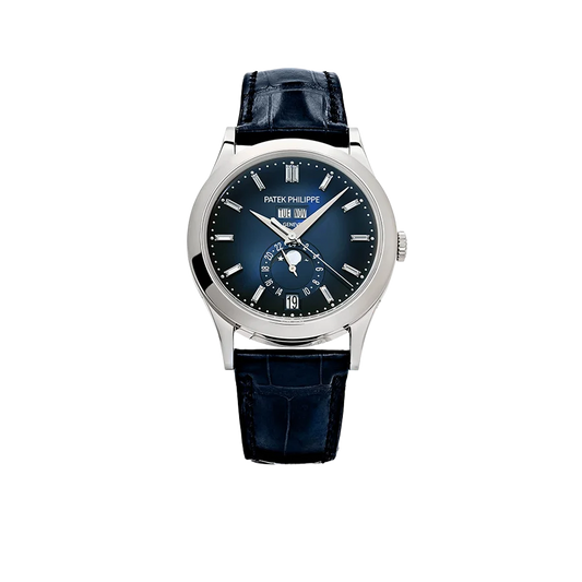 Complications 39mm 5396G-017 Annual Calendar Moon Phases White Gold Blue Dial