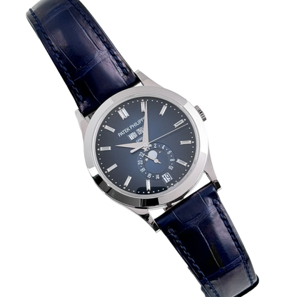 Complications 39mm 5396G-017 Annual Calendar Moon Phases White Gold Blue Dial