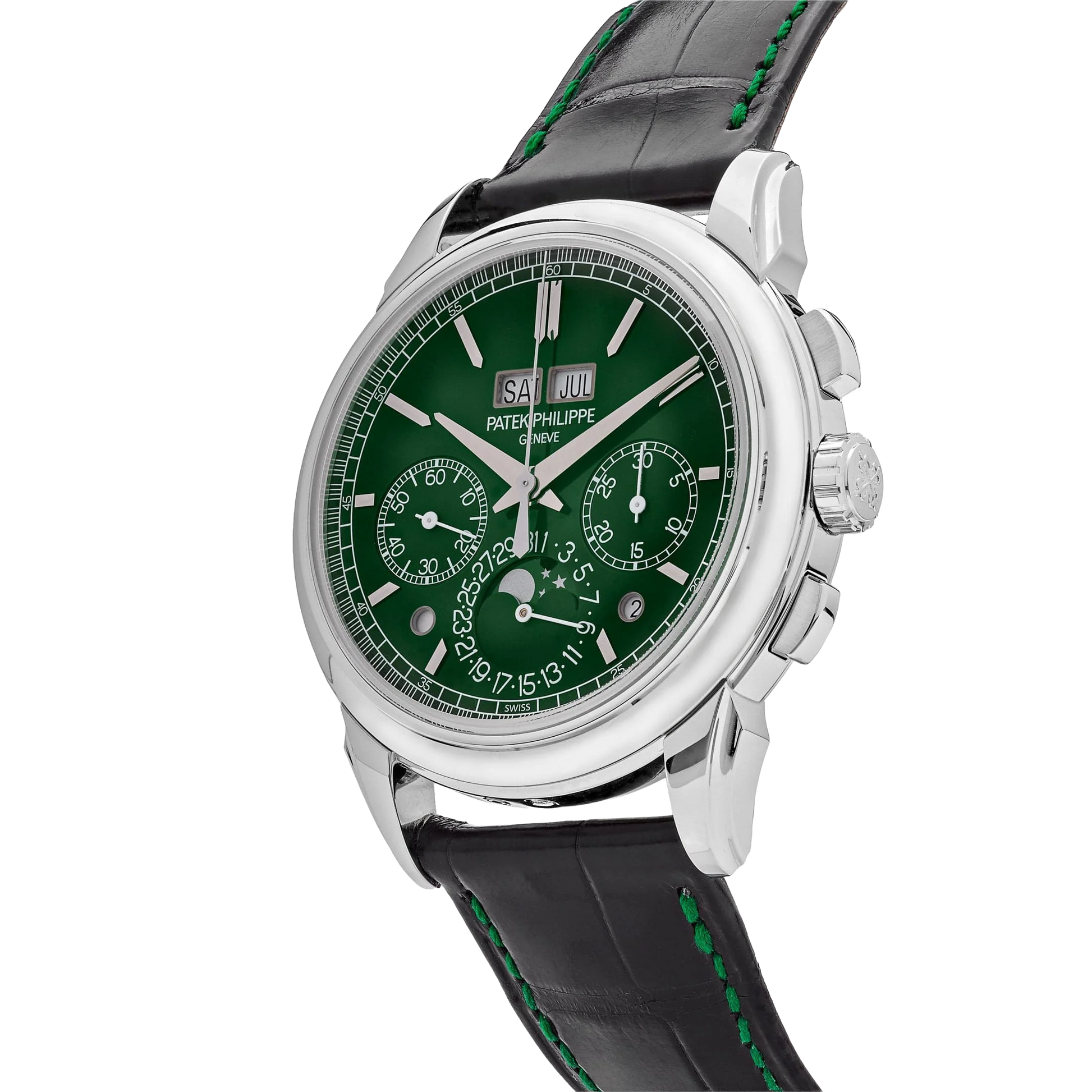 Grand Complications 41mm 5270P-014 Perpetual Calendar Chronograph Platinum Green Dial