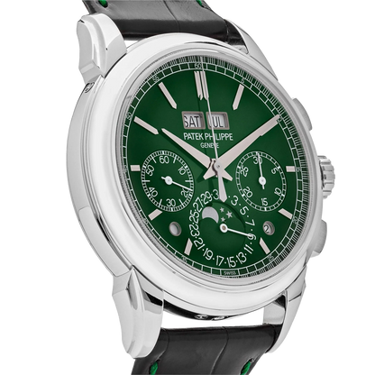 Grand Complications 41mm 5270P-014 Perpetual Calendar Chronograph Platinum Green Dial