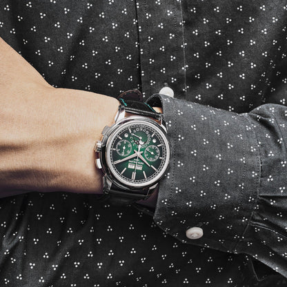 Grand Complications 41mm 5270P-014 Perpetual Calendar Chronograph Platinum Green Dial