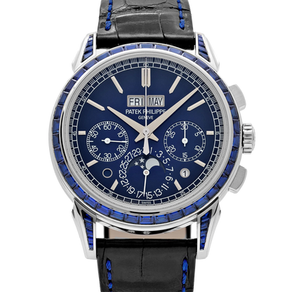 Grand Complications 41mm 5271/11P-010 Perpetual Calendar Chronograph Platinum Baguette Sapphires