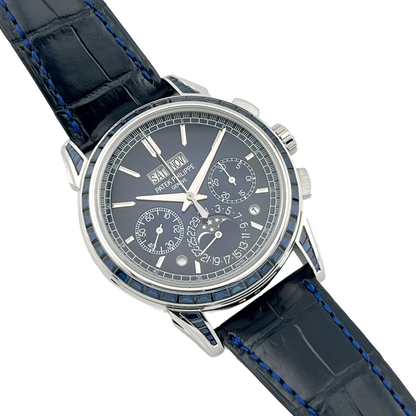 Grand Complications 41mm 5271/11P-010 Perpetual Calendar Chronograph Platinum Baguette Sapphires