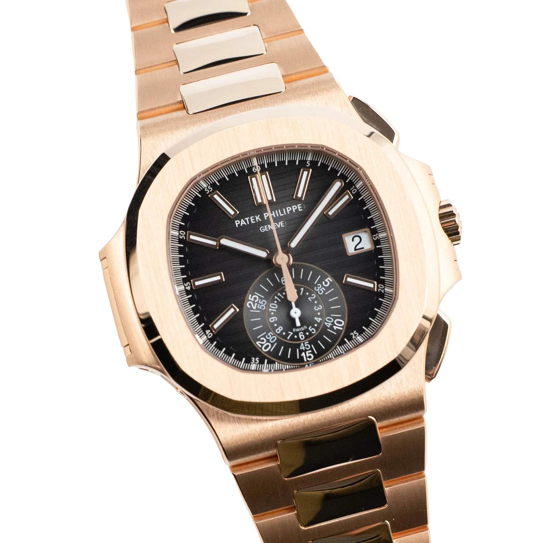 Nautilus 40mm 5980/1R-001 Chronograph Date Rose Gold Black Dial