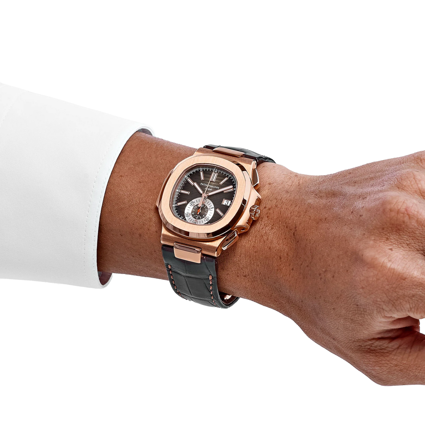 Nautilus 40mm 5980R-001 Chronograph Rose Gold Brown Dial