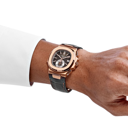 Nautilus 40mm 5980R-001 Chronograph Rose Gold Brown Dial