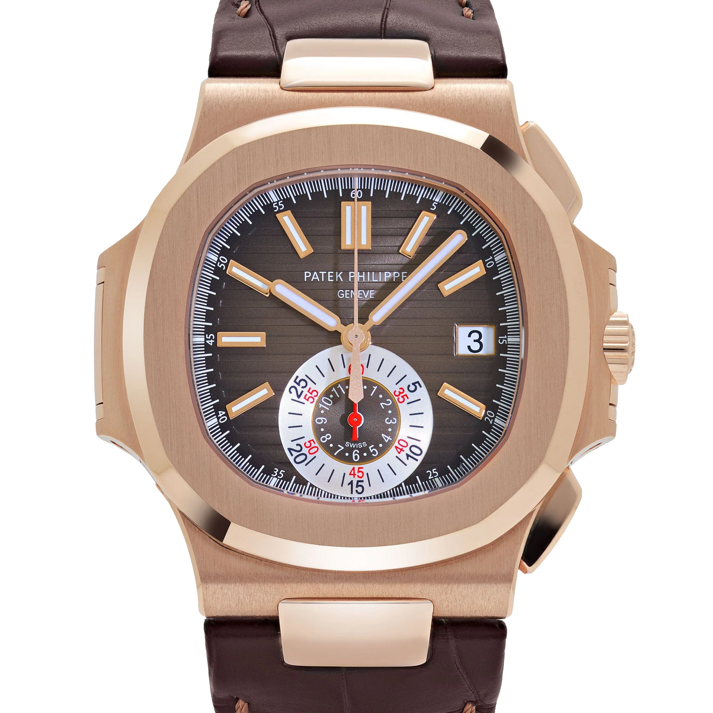 Nautilus 40mm 5980R-001 Chronograph Rose Gold Brown Dial