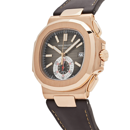 Nautilus 40mm 5980R-001 Chronograph Rose Gold Brown Dial