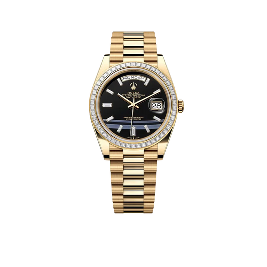 Day-Date 40 Presidential 228348RBR Diamond Bezel Baguette Onyx Dial