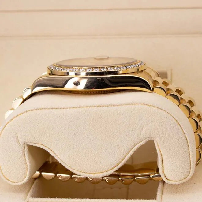 President Day-date II 41mm 218348 18k Yellow Gold Baguette Diamond & Ruby Dial