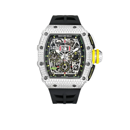 Chronograph &amp; 18K White Gold - Diamond Bezel - Skeleton Dial 50 mm
