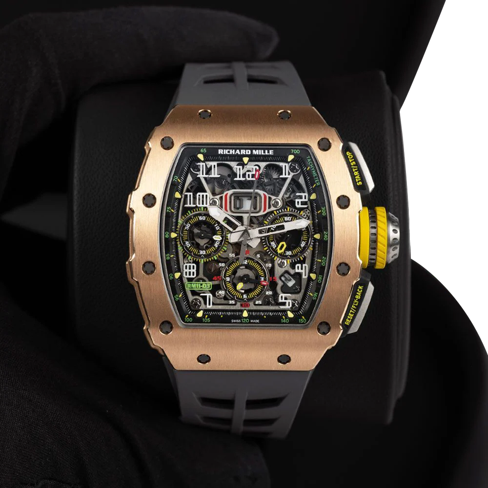 RM 11-03 Rose Gold &amp; Titanium, Skeleton Dial, 50 mm
