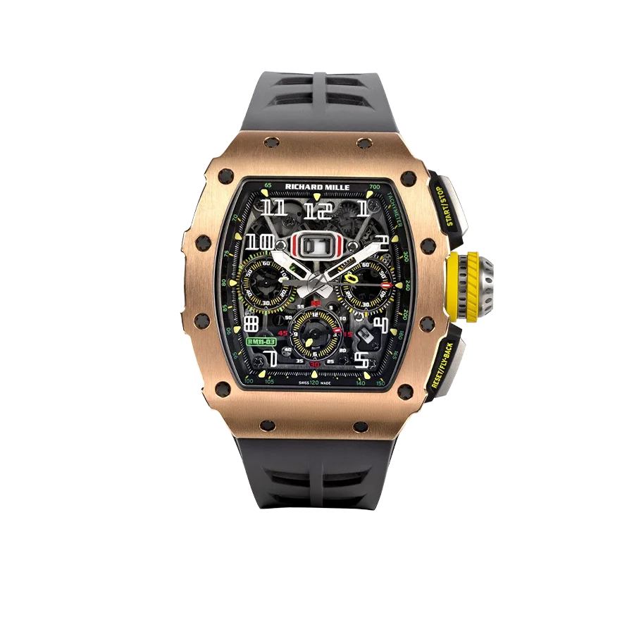 RM 11-03 Rose Gold &amp; Titanium, Skeleton Dial, 50 mm