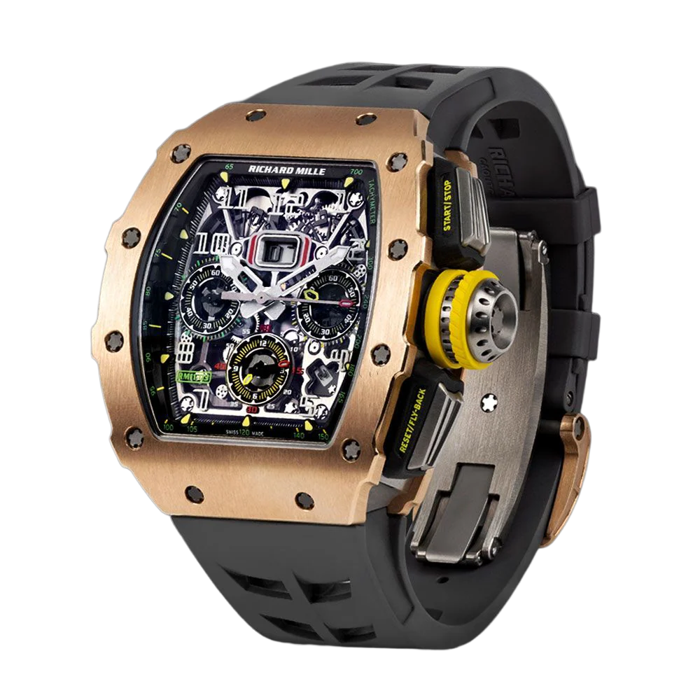 RM 11-03 Rose Gold &amp; Titanium, Skeleton Dial, 50 mm