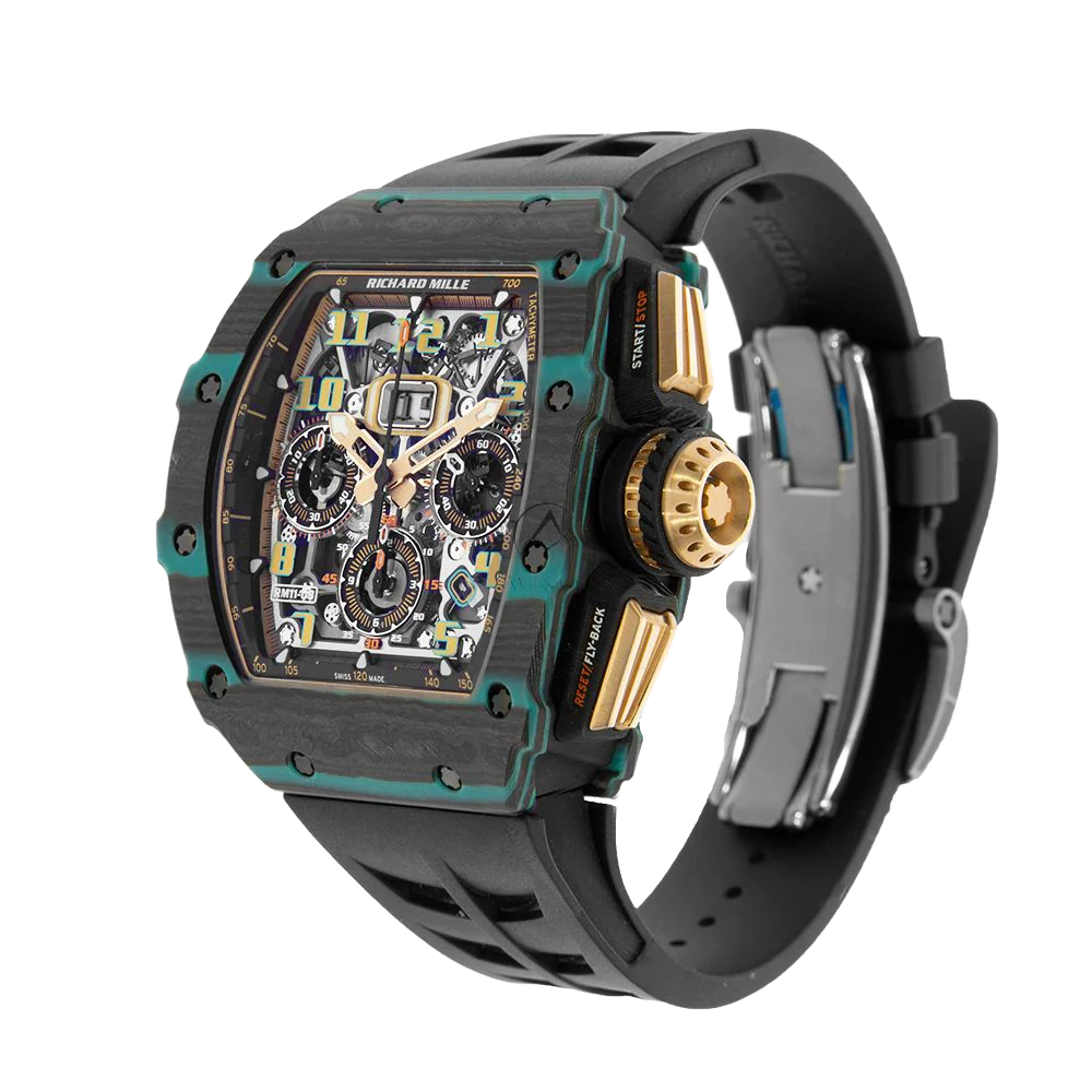 RM 11-03 Turquoise Quartz TPT, Ultimate Edition, Skeleton Dial, 50 mm